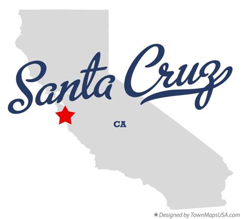 Santa Cruz Map of California
